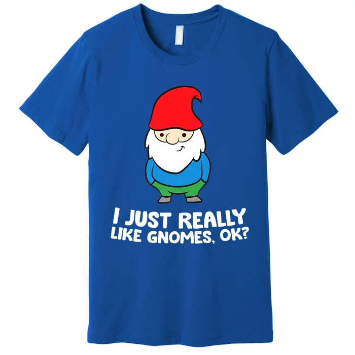 I Just Really Like Gnomes, Ok? Garden Gnome Premium T-Shirt