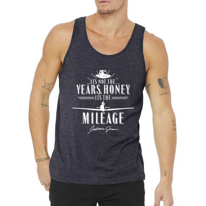 Indiana Jones Raiders Of The Lost Ark It's The Mileage Logo Tank Top