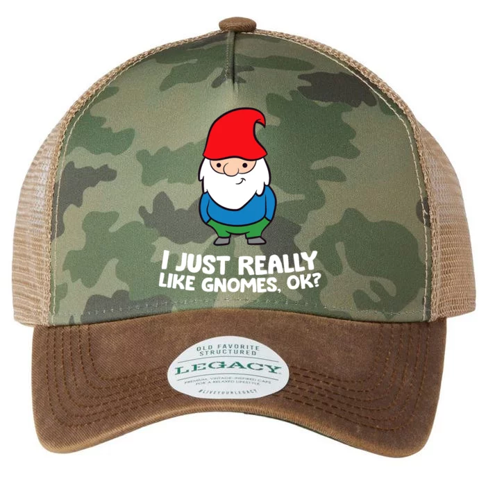 I Just Really Like Gnomes, Ok? Garden Gnome Premium Legacy Tie Dye Trucker Hat