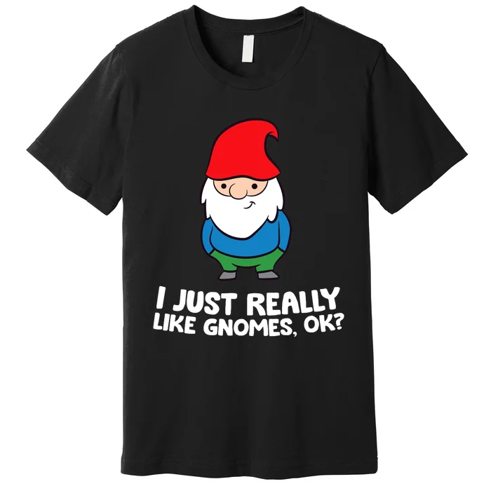 I Just Really Like Gnomes, Ok? Garden Gnome Premium Premium T-Shirt