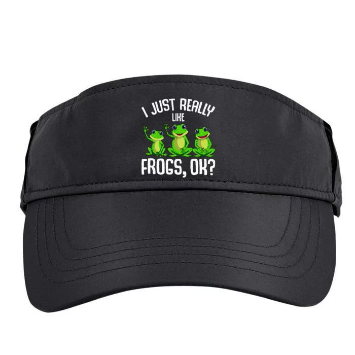 I Just Really Like Frogs Adult Drive Performance Visor