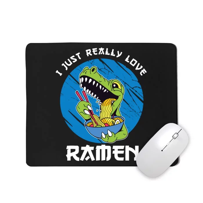 I Just Really Love Ra Japanese Noodles Kawaii Anime Cat Mousepad