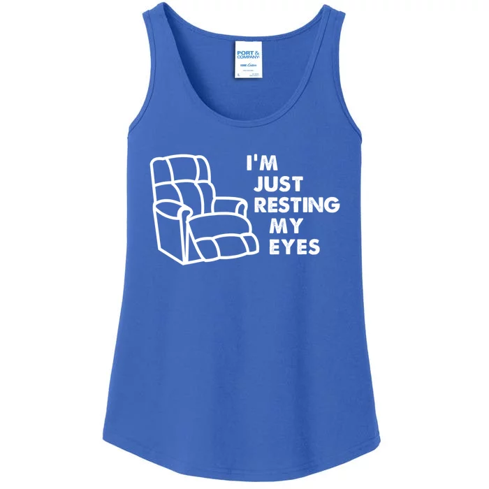 I'm Just Resting My Eyes Funny Vintage Dad Grandpa Funny Gift Ladies Essential Tank