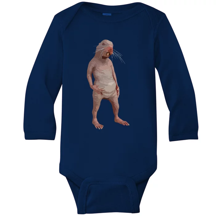 I Just Really Like Naked Moles Ok Funny Naked Mole Rat Baby Long Sleeve Bodysuit