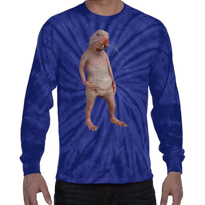 I Just Really Like Naked Moles Ok Funny Naked Mole Rat Tie-Dye Long Sleeve Shirt