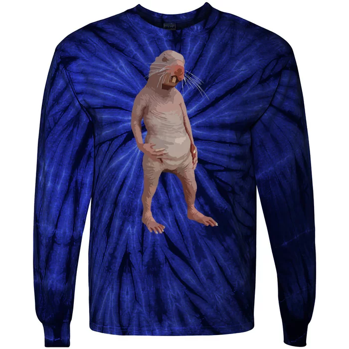 I Just Really Like Naked Moles Ok Funny Naked Mole Rat Tie-Dye Long Sleeve Shirt