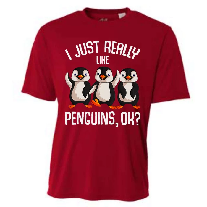 I Just Really Like Penguins Cooling Performance Crew T-Shirt