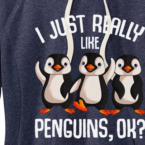 I Just Really Like Penguins Women's Fleece Hoodie