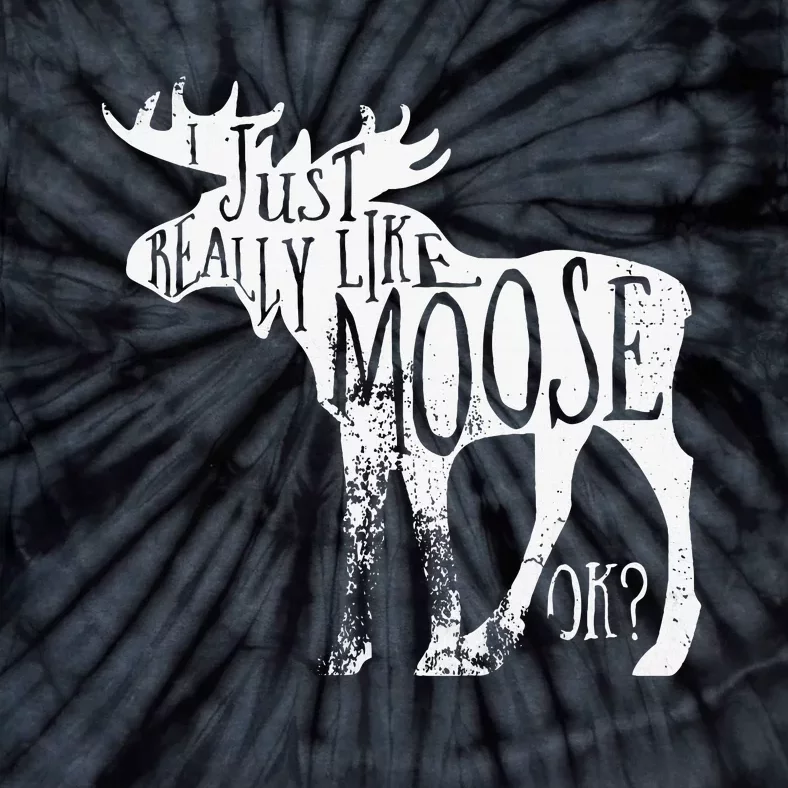 I Just Really Like Moose Stuff Christmas Tie-Dye T-Shirt