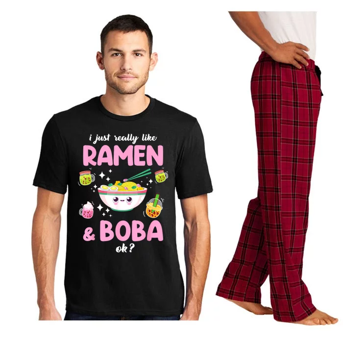 I Just Really Like Ramen And Boba Ok Bubble Tea Pajama Set