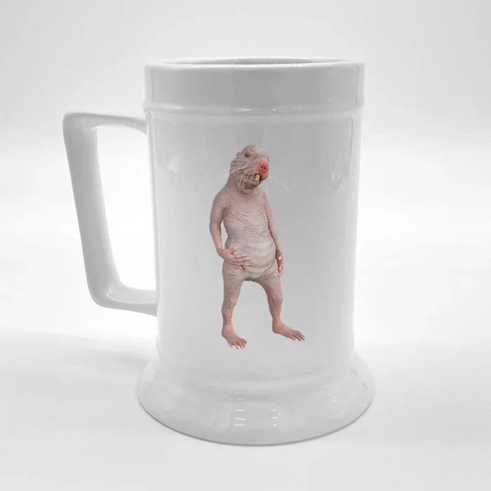 I Just Really Like Naked Moles Ok Funny Naked Mole Rat Front & Back Beer Stein