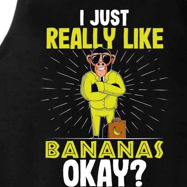 I Just Really Like Banana Okay Fruit Food Lover Funny Design Gift Ladies Tri-Blend Wicking Tank