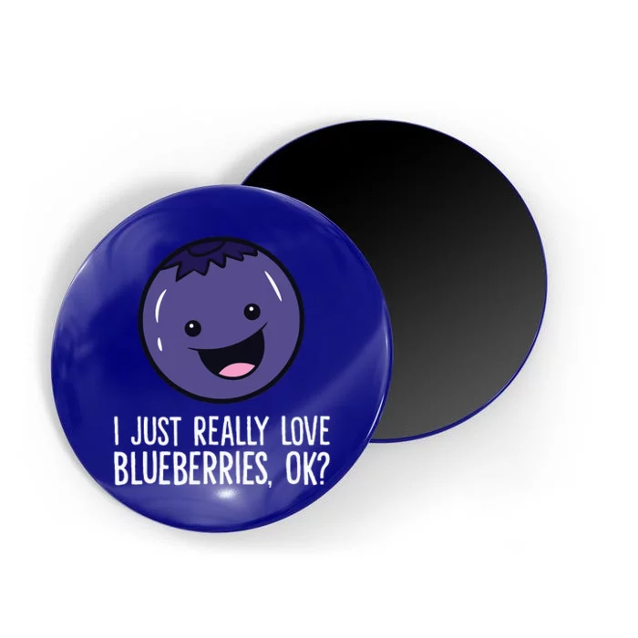 I Just Really Like Blueberries Kawaii Blueberry Magnet