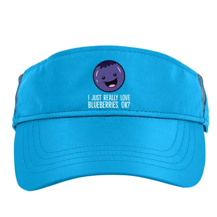 I Just Really Like Blueberries Kawaii Blueberry Adult Drive Performance Visor