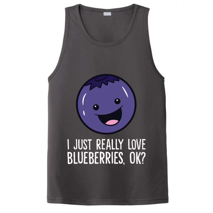 I Just Really Like Blueberries Kawaii Blueberry Performance Tank