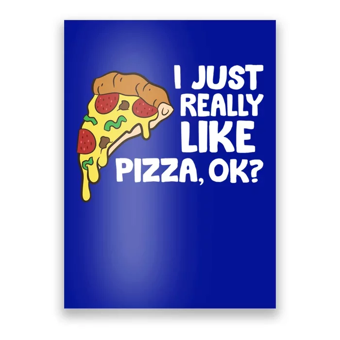 I Just Really Like Pizza Ok? Funny Pizza Gift Poster