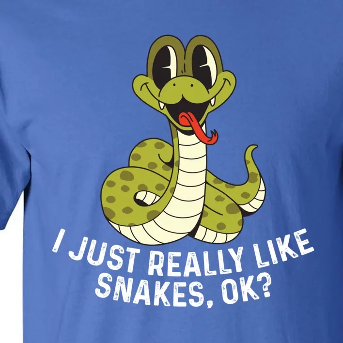 I Just Really Like Snakes Ok Reptile Gift Tall T-Shirt