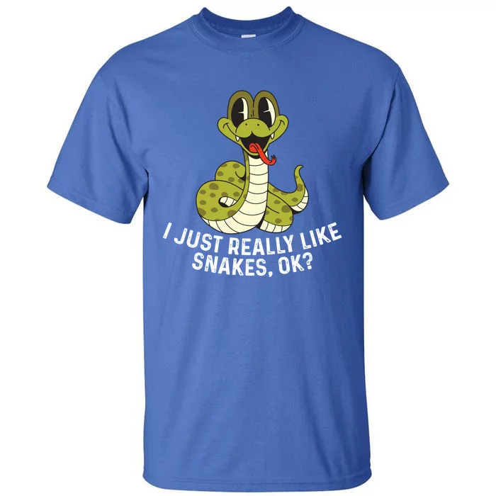 I Just Really Like Snakes Ok Reptile Gift Tall T-Shirt