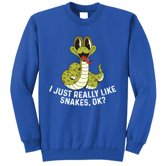 I Just Really Like Snakes Ok Reptile Gift Tall Sweatshirt