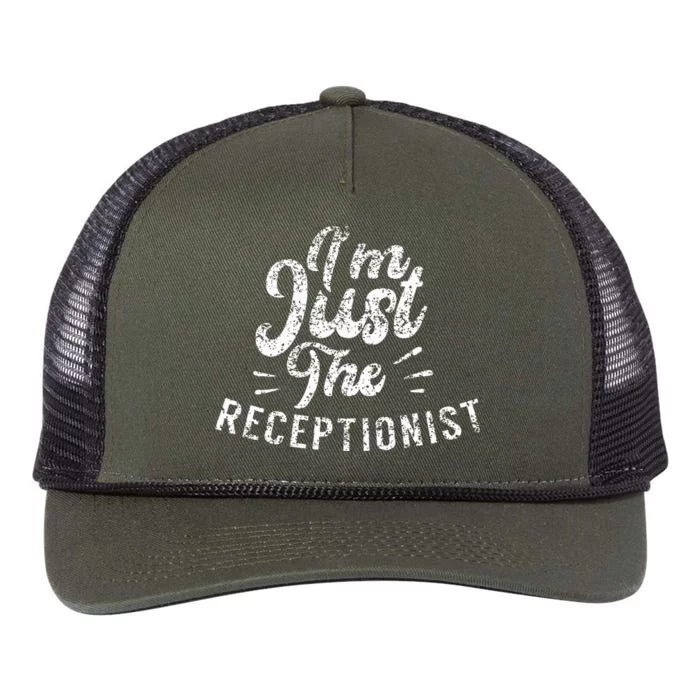 IM Just The Receptionist Secretary Receptionists Reception Retro Rope Trucker Hat Cap