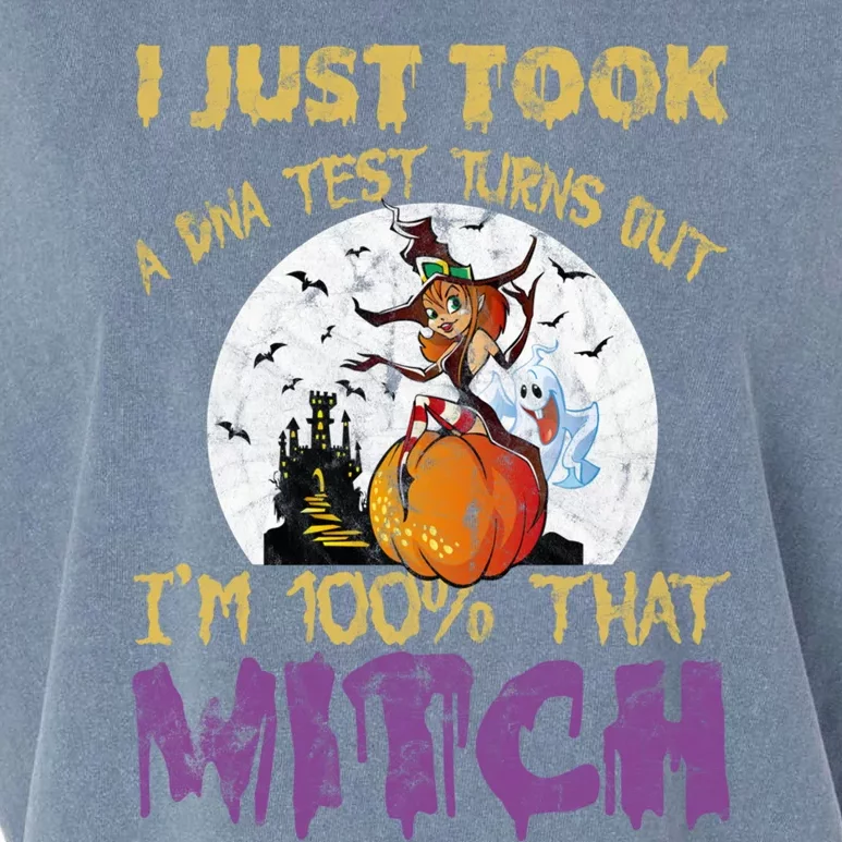 I Just Took A Dna Test Im 100% That Witch Cartoon Gift Garment-Dyed Women's Muscle Tee