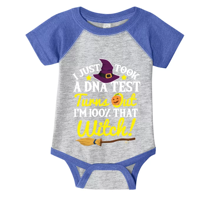 I Just Took A Dna Test Turns Out Im 100% That Witch Funny Cool Gift Infant Baby Jersey Bodysuit