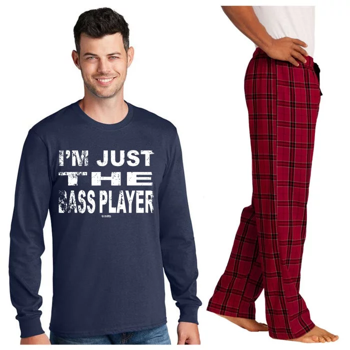 Im Just The Bass Player Funny Music Bass Long Sleeve Pajama Set