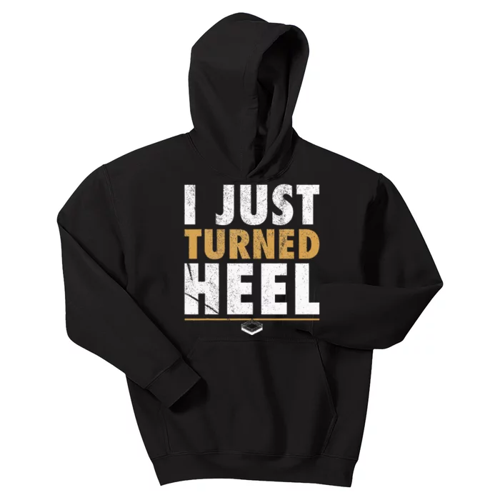 I Just Turned Heel Smark Pro Wrestling Fan Kids Hoodie