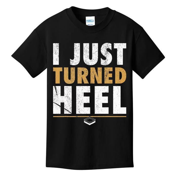 I Just Turned Heel Smark Pro Wrestling Fan Kids T-Shirt