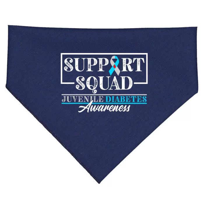 I Juvenile T1D Type 1 Diabetes Awareness Support Squad USA-Made Doggie Bandana