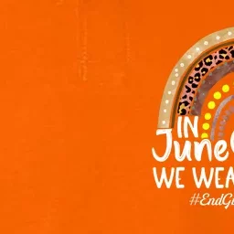 In June We Wear Orange End Gun Violence Awareness Rainbow Softstyle Adult Sport Polo