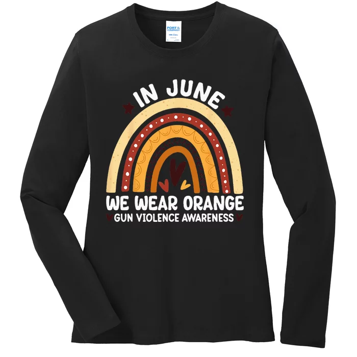 In June We Wear Orange End Gun Violence Awareness Ladies Long Sleeve Shirt