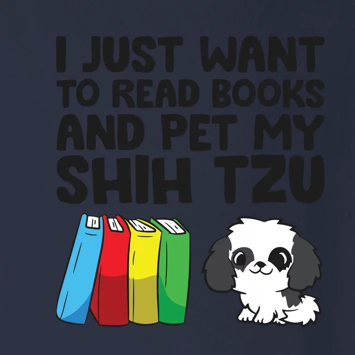 I Just Want To Read Books And Pet My Shih Tzu Toddler Long Sleeve Shirt