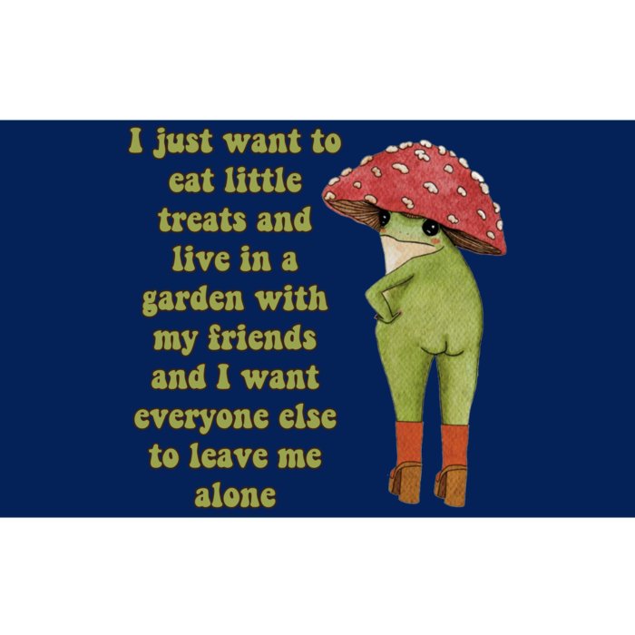 I Just Want To Eat Little Treats Funny Cartoon Frog Bumper Sticker