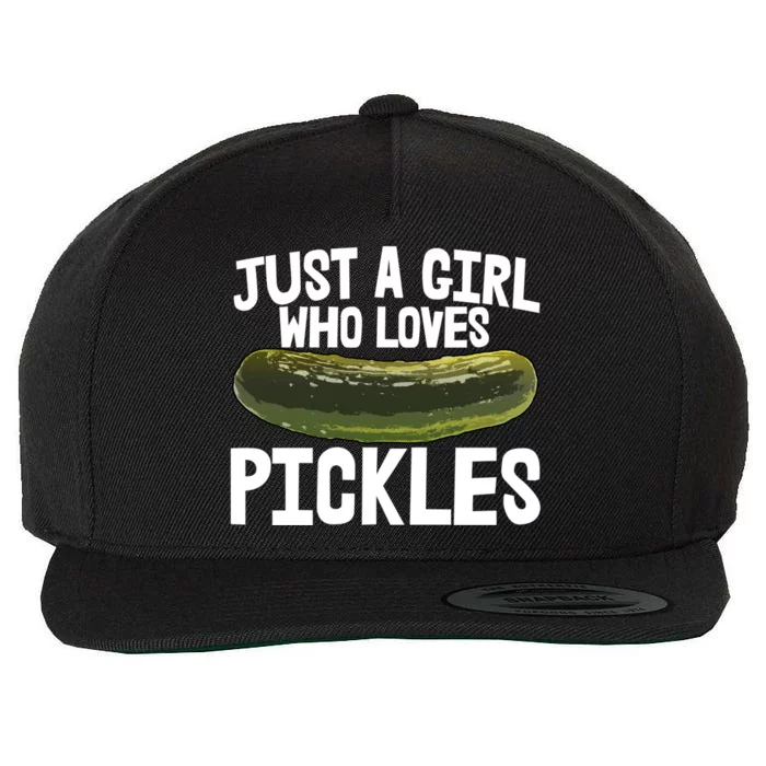 I'm Just Who Loves Pickles Gift Food Tee Tasty Pickles Gift Wool Snapback Cap