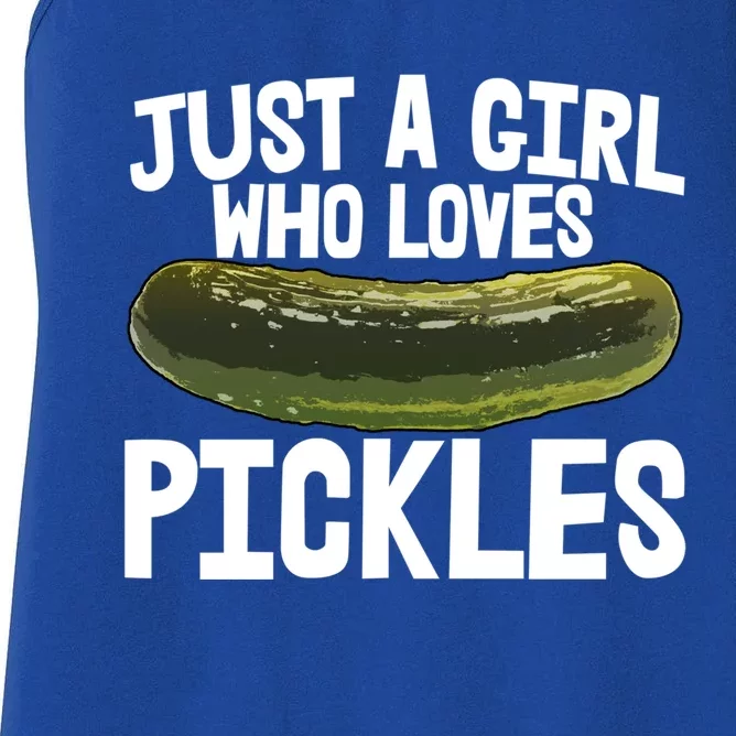 I'm Just Who Loves Pickles Gift Food Tee Tasty Pickles Gift Women's Racerback Tank