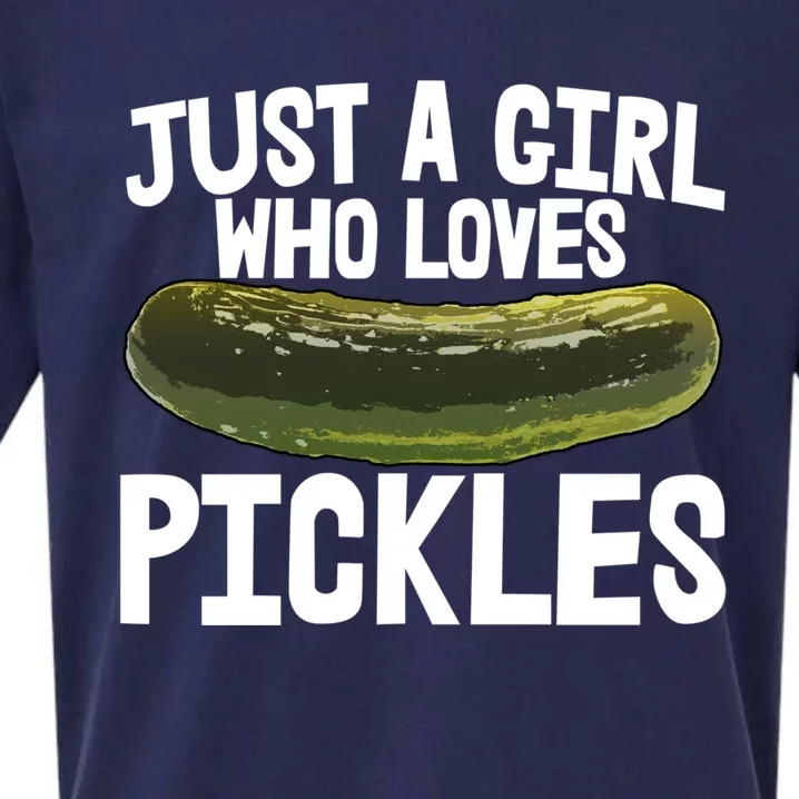 I'm Just Who Loves Pickles Gift Food Tee Tasty Pickles Gift Sueded Cloud Jersey T-Shirt