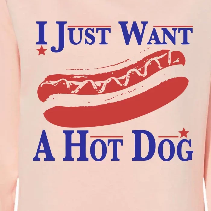 I Just Want A Hot Dog Womens California Wash Sweatshirt