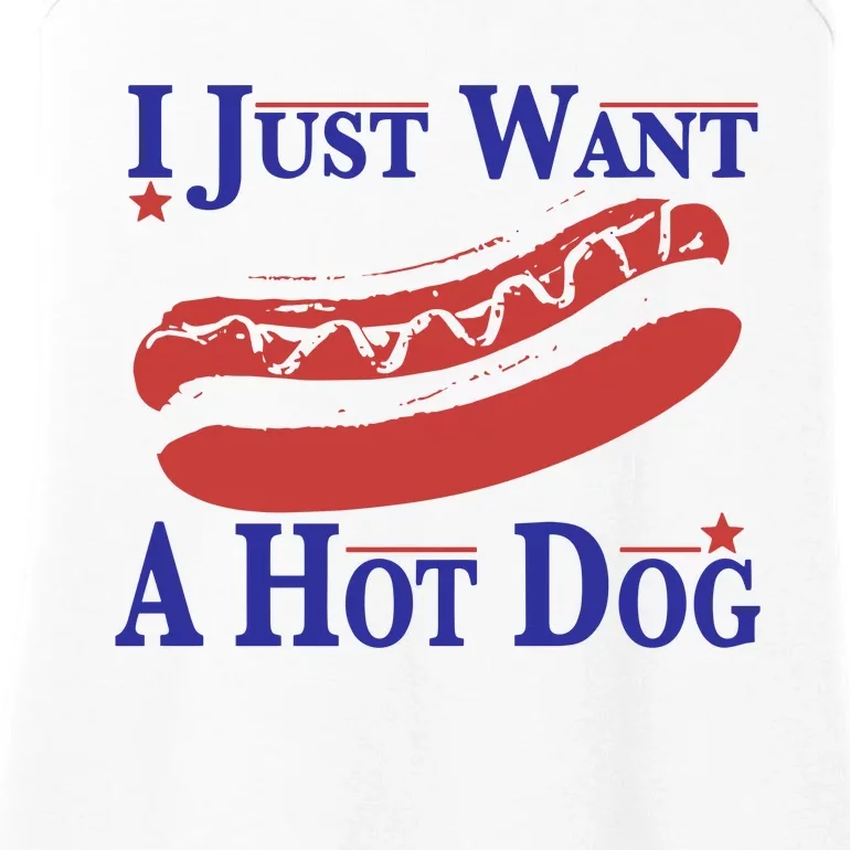 I Just Want A Hot Dog Ladies Essential Tank