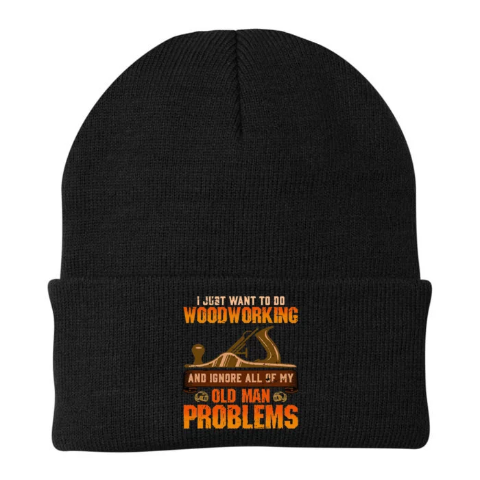 I Just Want To Do Woodworking and Forget My Old Man Problems Knit Cap Winter Beanie