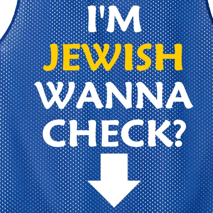 IM Jewish Wanna Check? Hebrew Jews Passover Jewish Mesh Reversible Basketball Jersey Tank