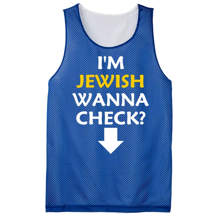 IM Jewish Wanna Check? Hebrew Jews Passover Jewish Mesh Reversible Basketball Jersey Tank