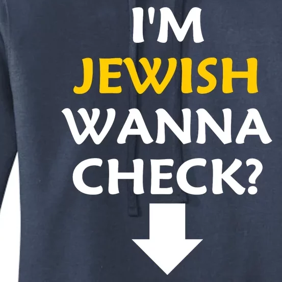 IM Jewish Wanna Check? Hebrew Jews Passover Jewish Women's Pullover Hoodie