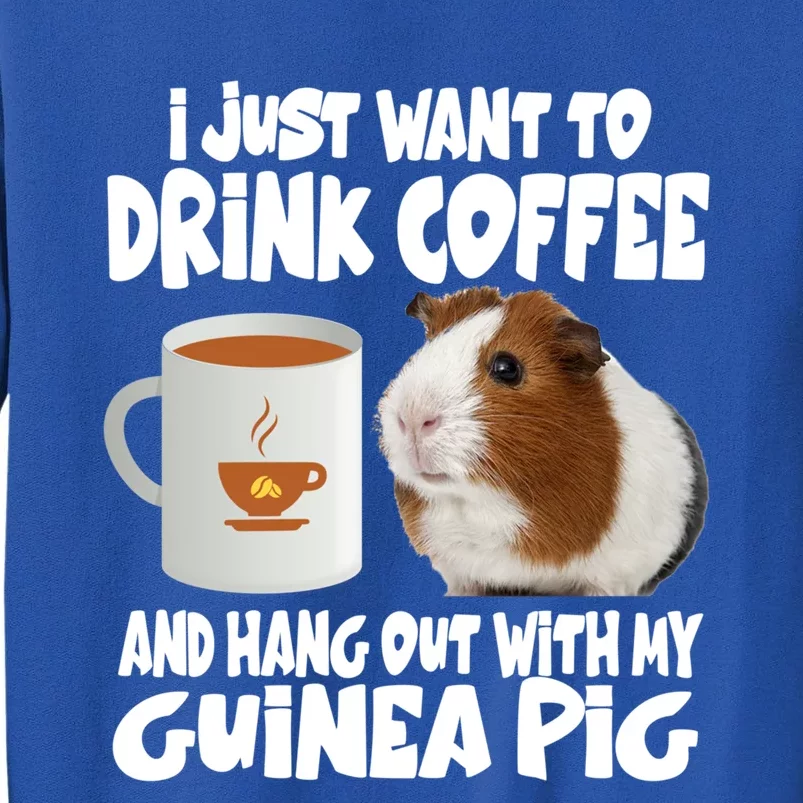 I Just Want To Coffee And Hang Out With My Guinea Pig Funny Gift Tall Sweatshirt