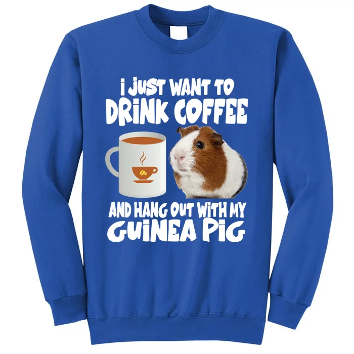 I Just Want To Coffee And Hang Out With My Guinea Pig Funny Gift Tall Sweatshirt