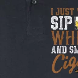 I Just Want To Sip My Whiskey & Smoke My Cigars Grandpa Softstyle Adult Sport Polo