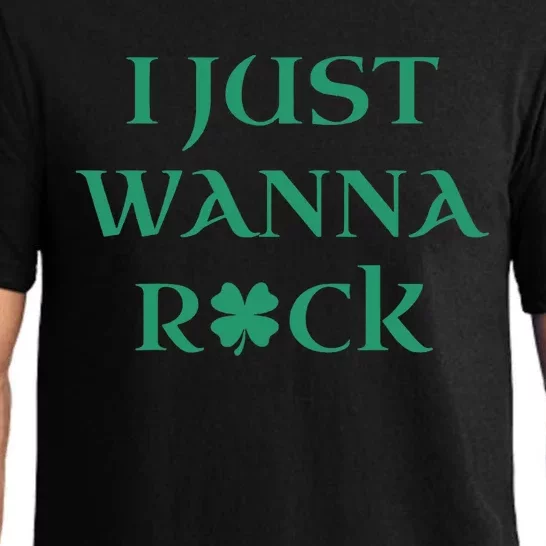 I Just Wanna Rock Shamrock Pajama Set