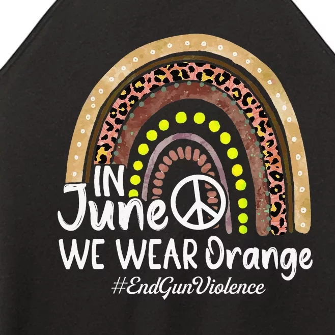 In June We Wear Orange End Gun Violence Awareness Rainbow Women’s Perfect Tri Rocker Tank