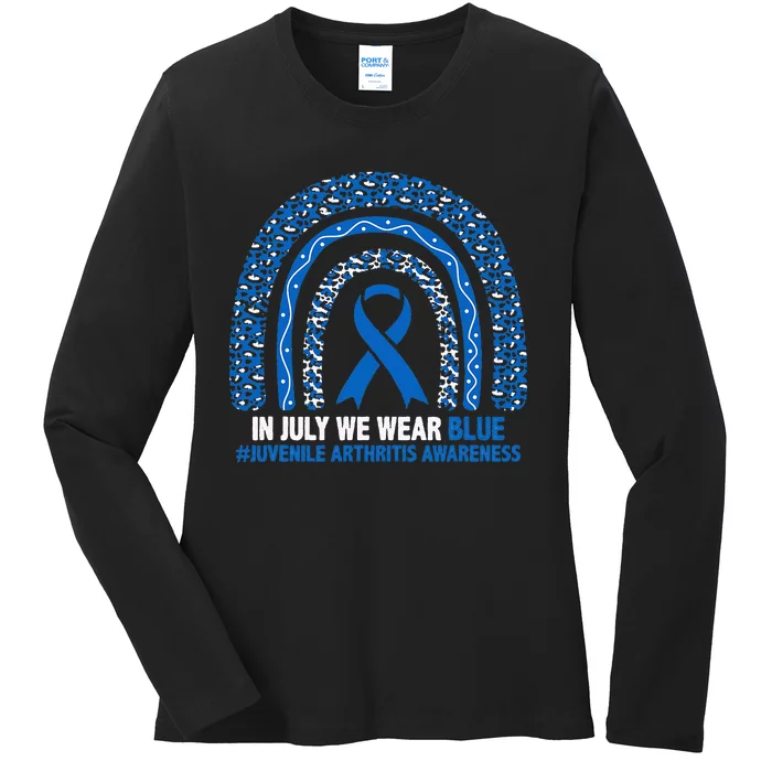 In July We Wear Blue Juvenile Arthritis Ladies Long Sleeve Shirt