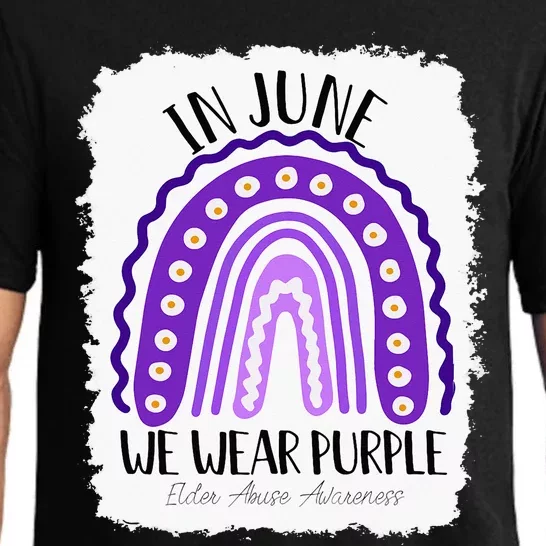 In June We Wear Purple World Elder Abuse Awareness Rainbow Pajama Set